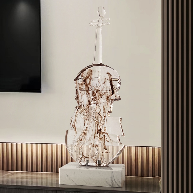 軽い高級高級バイオリンアート装飾品高級リビングルームポーチテレビキャビネットモデルルームソフト装飾彫刻