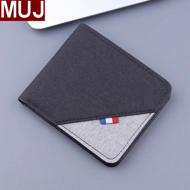 Japanese short canvas wallet large capacity driver's license card bag student card ID card storage card holder with multiple card slots for men