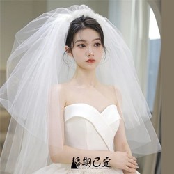신부 베일 메인 멀티 레이어 퍼프 거즈 웨딩 하드 원사 새로운 스타일 웨딩 헤드 드레스 슈퍼 요정 시리즈 시리즈 사진 여행 사진