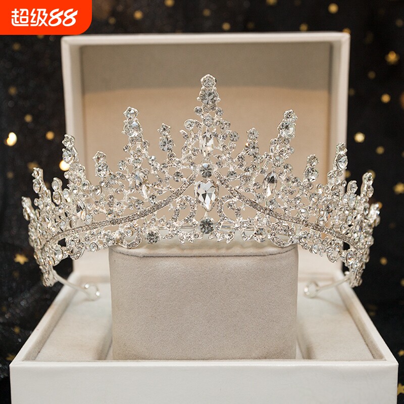 子供用ティアラ、プリンセスガール用クリスタルティアラ、ホステス用ヘアアクセサリー、高級でエレガントなヘアクリップ、イブニングドレス用ヘッドバンド