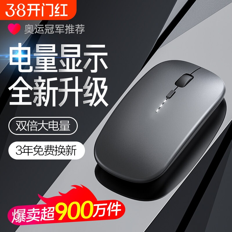 Беспроводная мышь, Bluetooth, бесшумная, бесшумная для ноутбука, офисная, перезаряжаемая, для студентов мужского и женского пола, подходит для Apple и Huawei