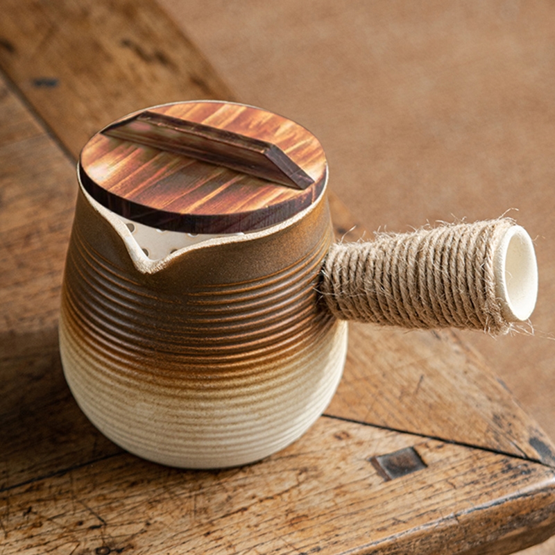 大容量缶、木蓋、ローストミルクケトル、急須、土瓶、サイドハンドル、雲南缶、ミルクケトル、バーベキューミルク缶