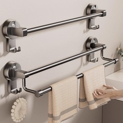 Suction Cup Towel Bar Toilet Suction Cup Towel Rack Kitchen Storage Rag Bathroom Door Space Use Hanging Rod