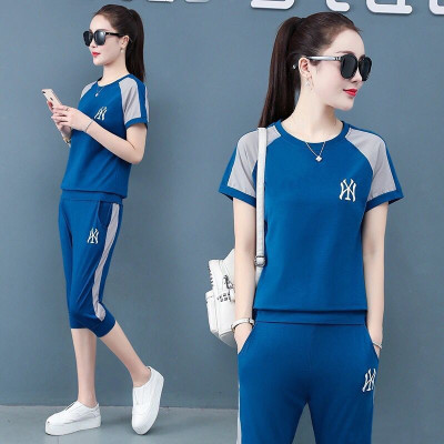 肯珂圣夏新款潮牌港味休闲运动套装女