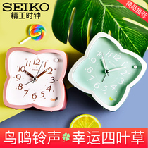 SEIKO Japan Seiko lucky clover cuckoo calls children students with cartoon creative cute little alarm clock