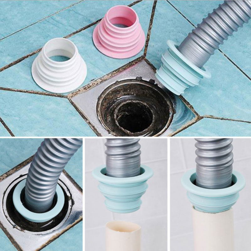 Kitchen sewer pipe deodorant sealing ring drain sewer floor drain deodorant cover washing machine anti-spill silicone stopper-Taobao