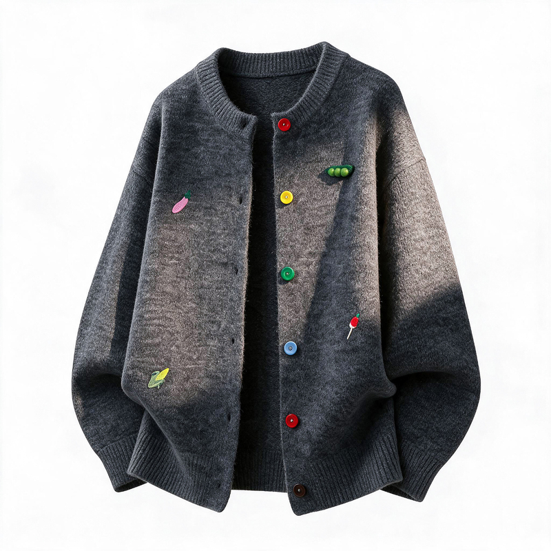 Casual Lazy Style Colorful Buttoned Knitted Cardigan Men's Loose Round Neck Sweater Jacket Trendy Spring and Autumn Knitwear Casual Lazy Style Colorful Buttoned Knitted Cardigan Men's Loose Round Neck Sweater Jacket Trendy Spring and Autumn Knitwear