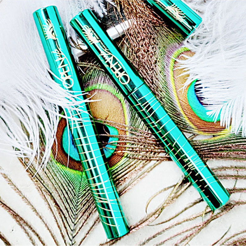 Peacock opened mascara fine brush head double head waterproof fiber long roll without fainting the natural lasting official flagship store