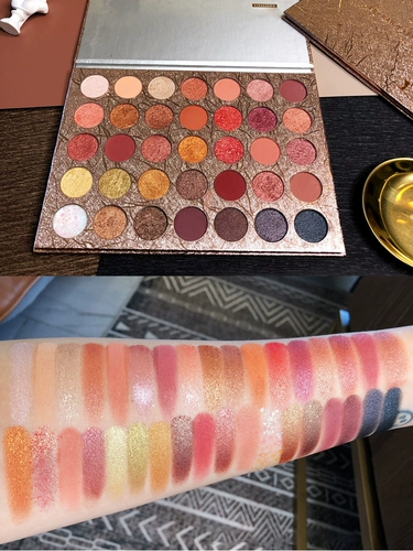 Многоцветные палетка теней, матовые водостойкие большие блестки для ногтей, портативный карандаш для глаз, не растекается