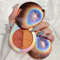 Highlight blush repair plate mashed potatoes silhouette shadow combination face-lifting matte double-headed ginger