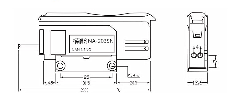 NA-203SN mã màu điện mắt màu sợi quang cảm biến mã màu cảm biến khuếch đại chuyển đổi quang điện hiệu chỉnh cảm biến màu tcs3200 cảm biến màu sắc