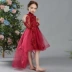Mùa xuân 2019 trẻ em mặc váy trẻ em nữ hoa cô gái váy cưới váy cô gái công chúa váy chủ trang phục piano váy đầm cho be gái 14 tuổi Váy trẻ em