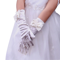 IZRAN flagship store wedding flower girl long gloves girls performance clothes performance clothes children dress gloves