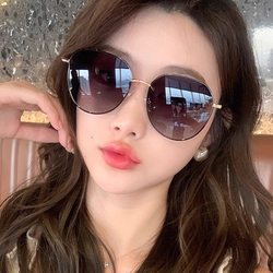 2025 New arrival sunglasses for women's Fancy driving anti-ultraviolet sunglasses big face Slim Looking myopia