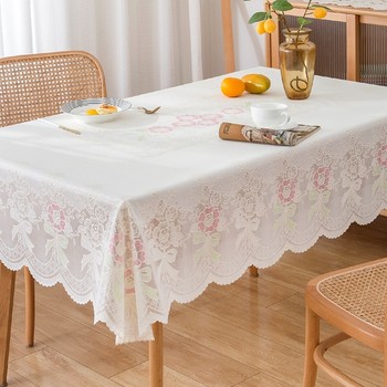 Waterproof, anti-scalding, anti-oil, anti-slip coffee table table cloth lace