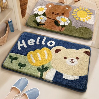 Floor mats absorbent bathroom bathroom non-slip bathroom floor mats home toilet door mats bathroom carpet thickening