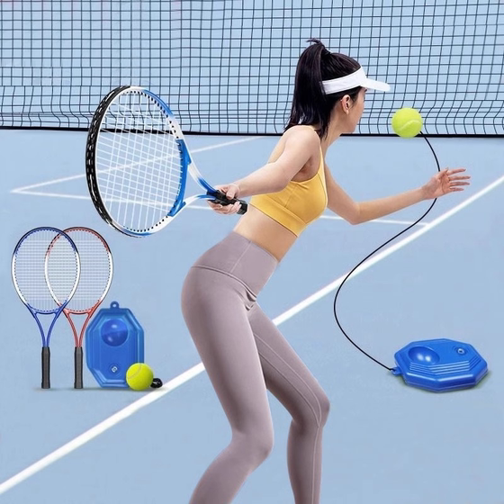 Tennis training device single play back to a line to rebound a personal student self -training artifact set adult automatic
