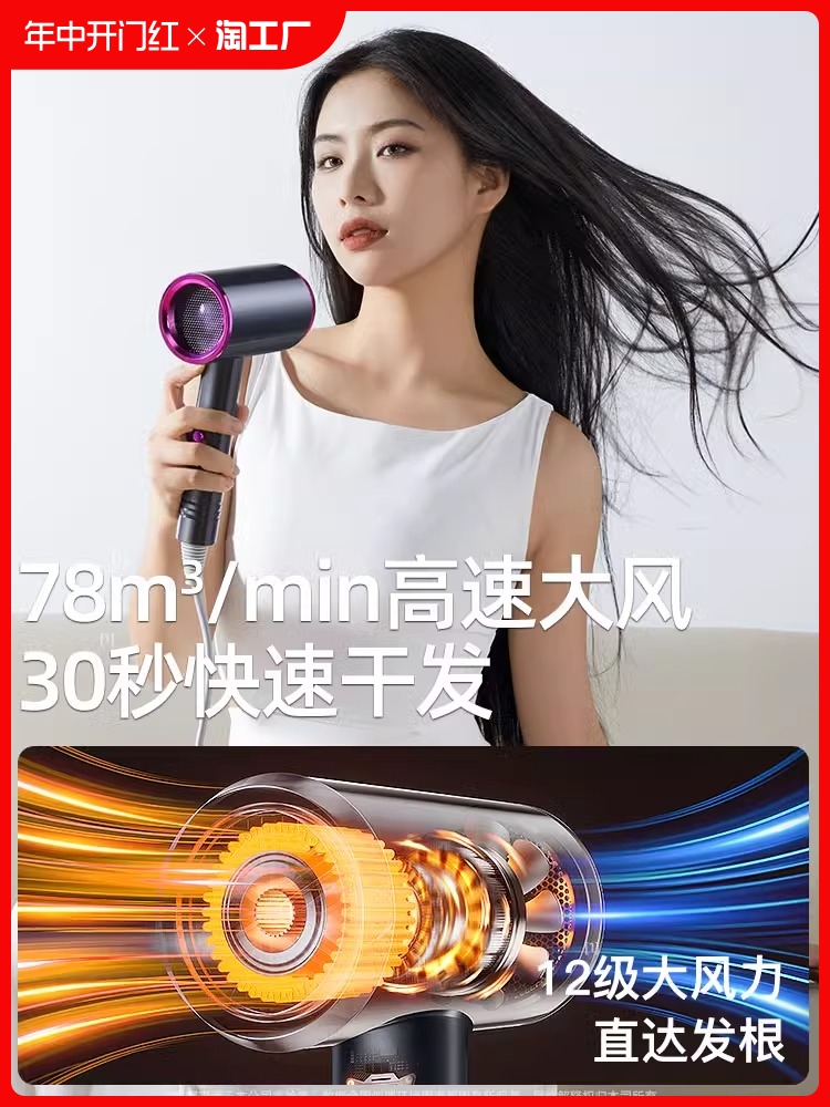 <!--吹风机家用负离子护发学生宿舍用大风力速干电吹风筒官方正品静音-->