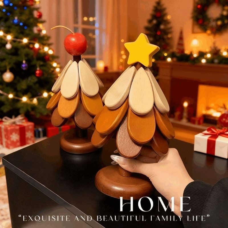 Изоляционный коврик для рождественской елки, обеденный стол, высококачественное украшение, креативный коврик из массива дерева для защиты от ожогов, коврик для горшка, подставка для чаши, рождественский подарок