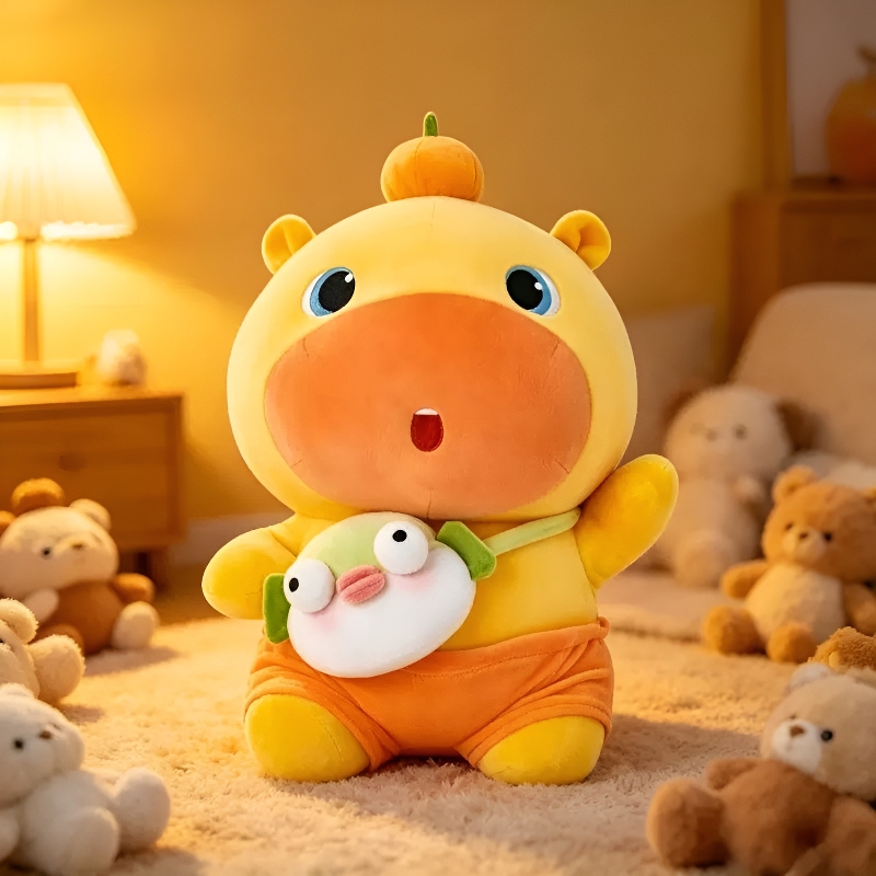 Extra-Large Soft and Cute Capybara Plush Toy, Healing Companion and Playmate, Plush Doll with Expressions