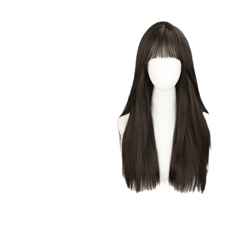 Women's Lace Front Full Wig with Big Wavy Curls, Realistic Long Straight Wig with a Middle Parting Women's Lace Front Full Wig with Big Wavy Curls, Realistic Long Straight Wig with a Middle Parting