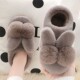 Cotton slippers for women winter 2024 new indoor home couple home warm confinement non-slip wool slippers winter