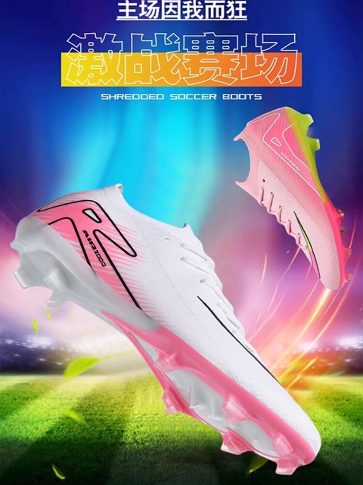 Футбольные бутсы Cristiano Ronaldo Assassin 25 осенние новые мужские tf broken nails fg длинные ногти сломаны, детская специальная спортивная обувь розового цвета Изображение 1