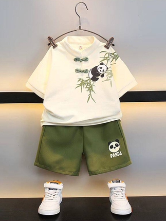 Boys' Summer Hanfu Set 2026 New Style Baby Boy Traditional Chinese Style Summer Outfit Short-Sleeve Tang Suit Boys' Chinese Style Trendy Outfit