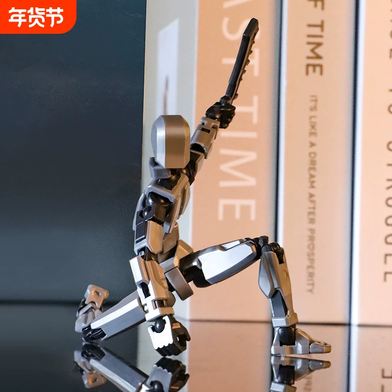 Multi-joint movable mechanical minifigure, transformer, toy, constructor, weapon, 3D