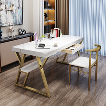 Light luxury writing desk home computer desktop table study table bedroom modern simple Nordic office table and chair combination