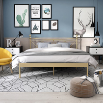 Simple modern iron bed double iron frame bed 1 8 m 1 5m light luxury European princess bed creative lifting iron bed