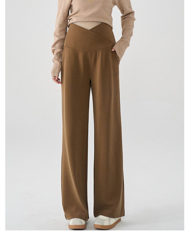 Maternity Pants for Summer, Thin Style, New Model, Long Pants, Low Waist, White, Non-Tight on the Belly, Casual Wide-Leg Pants, Summer Wear — 1