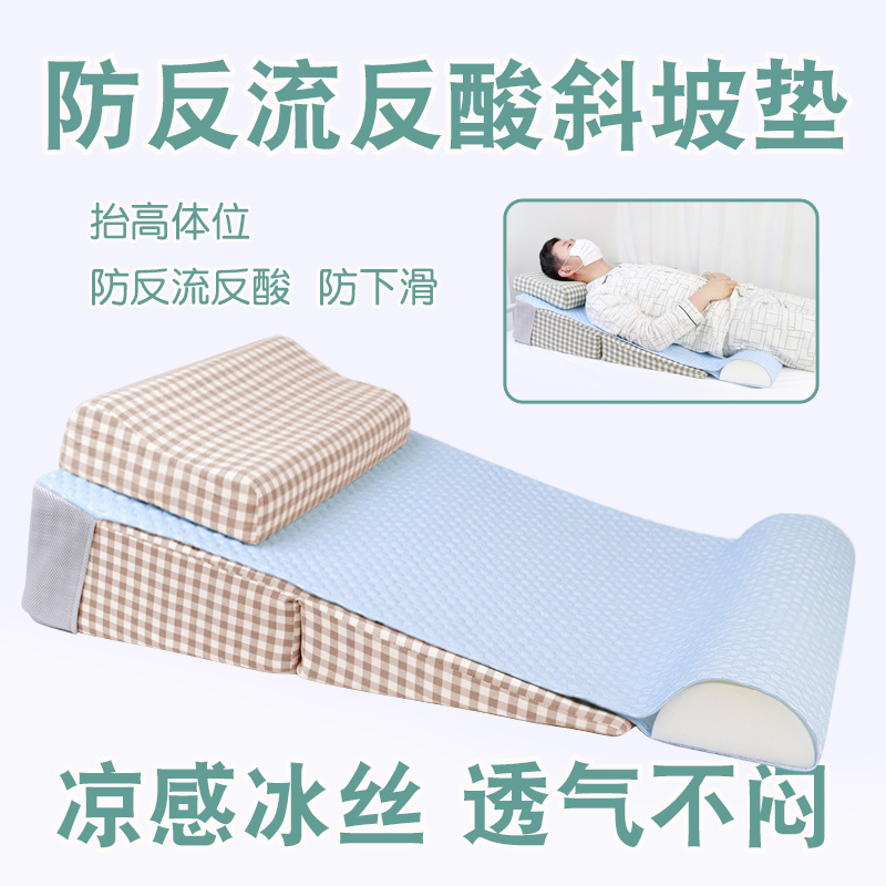 Anti-Reflux Wedge Pillow for Pregnant Women to Sleep On, Relieves Heartburn and Acid Reflux, Semi-Reclining Bedside Cushion to Prevent Slipping, Wedge Mattress