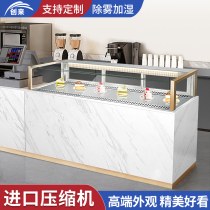Creatives cake Showcase Commercial air-cooled monolayer Angle West Point Sweet cabinet Fruit Refreshing Cabinet High-end without Edge