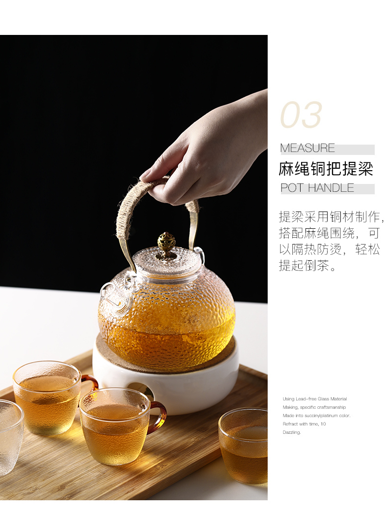 Glass teapot with high temperature resistant girder pot of heated up the spray special small electric TaoLu boiled tea, the teapot