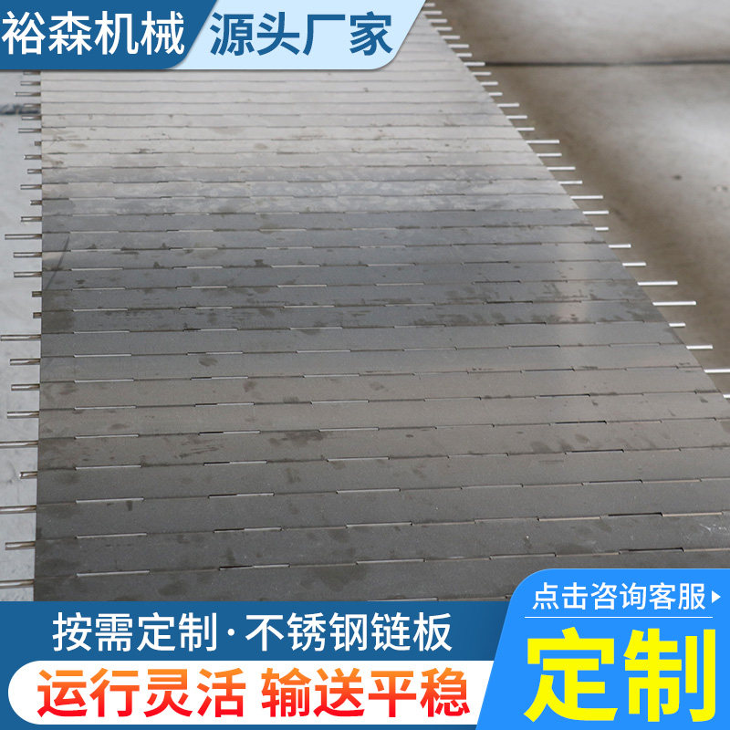 Custom-made 304 stainless steel chain plate high temperature resistant spring conveyor chain plate assembly line dried fish drying chain plate mesh belt