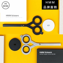 Taiwan HMM scissors anyway flat head safety designer office design simple and practical with stainless steel base
