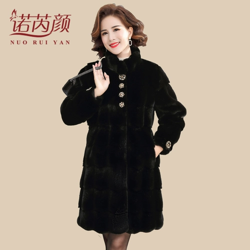 Пуховик для матери, бархатная демисезонная модная куртка, в западном стиле, увеличенная толщина, для среднего возраста