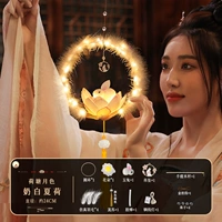 DIY Цветочная лампа [Lotus Pond Moonlight] молоко белое