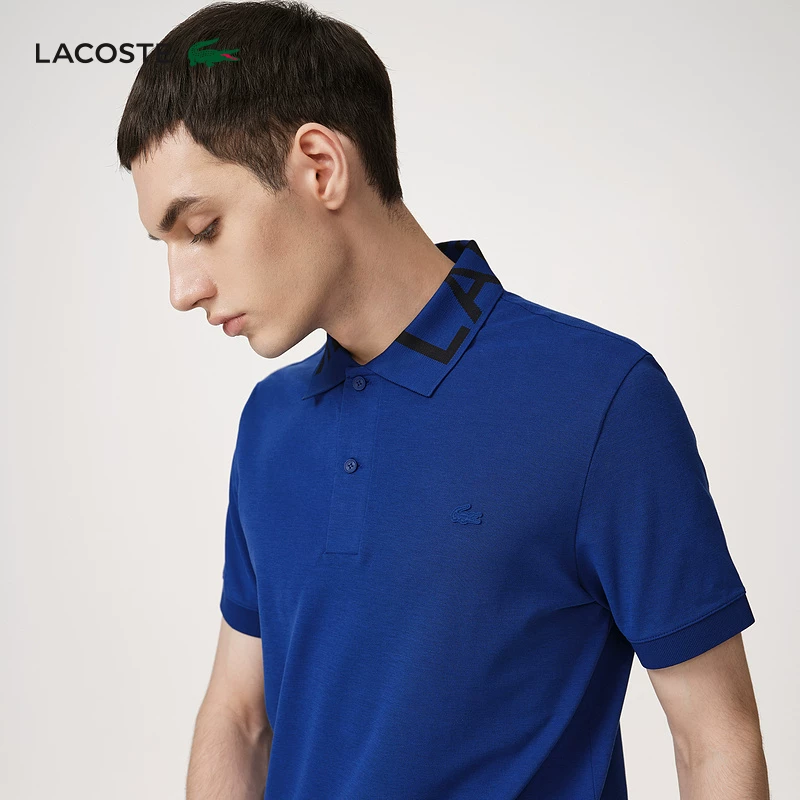 LACOSTE французский крокодил мужская polo с коротким рукавом контрастный цвет классический принт повседневная универсальная polo футболка | PH7647