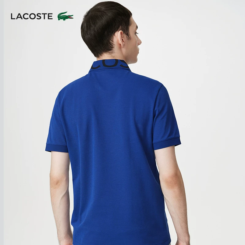 LACOSTE французский крокодил мужская polo с коротким рукавом контрастный цвет классический принт повседневная универсальная polo футболка | PH7647