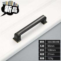 Cabinet door handle◆ New product◆ Modern simple cabinet wardrobe Nordic door handle American drawer small hand black
