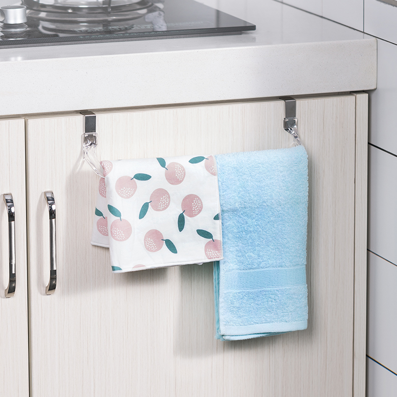 Hair Towel Rack Free of perforated bathroom Kitchen Whole Closet Cabinet Door Hooks Towels Doors Back Towels rack Towel Rack Smear shelf