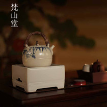 Van Sanshan Church White Clay Sutra Glazed Square Electric Pottery Stove Jingdezhen ceramic tea set Kettle Boiling Tea Electric Tea Stove