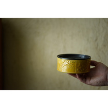 Jingdezhen Municipal Mass Yunhai Ceramics Pot Chengmei Lanzhu Chrysanthemum Tea Tray of Shallow Yellow Tin Lid Tea Tray Dry Bubble Pan Day Style