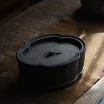 Jingdezhen City Messiun Forbidden Imitation Ancient Cig Lid Purple Sand Tea Boat Water Storage Small Tea Tray Pot Bearing Dry Foam Pan Nourishing Pot tray