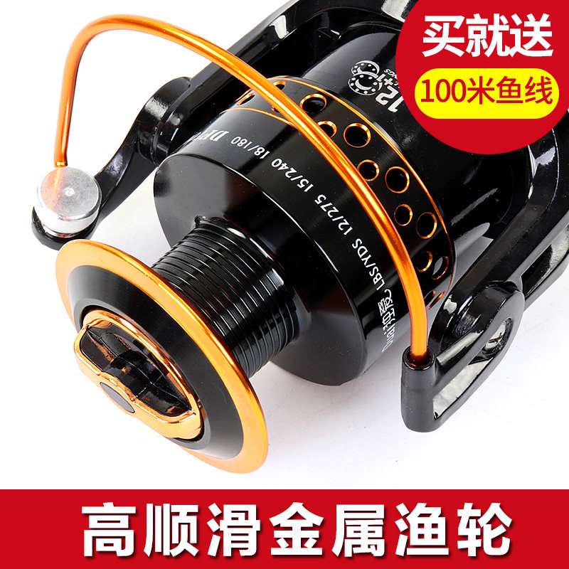 Fishing Pulley Handshaking Sea Rod Throwing Rod Wheel Iso Fishing Wheel Core All Metal Fishing Wire Wheel Winding Wheel Metal Wheel Fishing Wheels