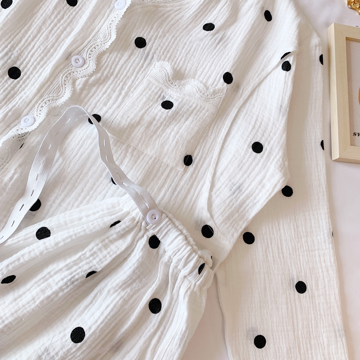 月子服春秋冬季纯棉纱布薄款夏天12月份1产后2哺乳怀孕期孕妇睡衣详情6