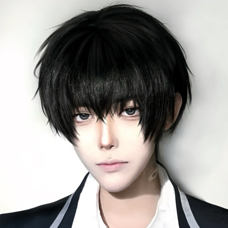 许则cos假发男 欲言难止短毛帅气少年陆赫扬仿真头皮头套_COSPLAY配件_淘宝游戏网