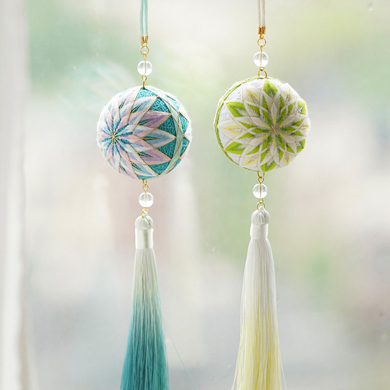 1 Shouju ball novice material package ancient style Hanfu gift handmade diy embroidery sachet key chain car hanging